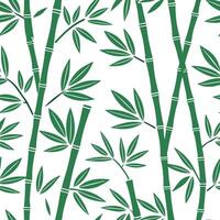 Flat Bohemian bamboo leaves seamless tile pattern with vibrant green stalks and intricate leaf patterns on white background ideal for eclectic spaces concept as Vibrant green bambo flat vector