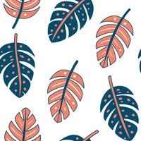 Flat Bohemian leaf repeat seamless tile pattern with eclectic leaf motifs and rich vibrant colors perfect for creative spaces concept as Eclectic leaf motifs with rich vibrant colo flat vector