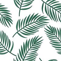 Flat Bohemian palm leaf seamless tile pattern with vibrant green palms and intricate details on a white background ideal for eclectic spaces concept as Vibrant green palm leaves wi flat Set 2 vector