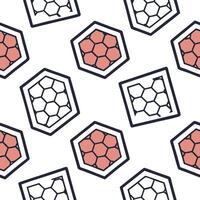 Flat Bold color block hexagon seamless pattern dynamic isolated white background perfect for adventurous brand identity product packaging concept as Dynamic color block hexagon sea flat vector