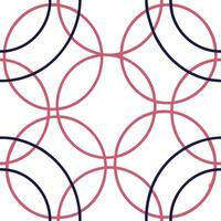 Flat Bold neon circle tile pattern with high contrast round shapes on white surface emphasizing a futuristic look concept as High contrast neon circles forming an energetic seamles flat vector