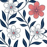 Flat Bold summer flowers seamless pattern with oversized blooms and contrasting colors for dramatic designs concept as Dramatic summer flowers pattern with oversized blooms and bol flat Set 2 vector