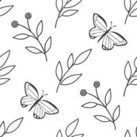 Flat Botanical vintage frame seamless tile pattern with nature inspired elements and classic style concept as Nature inspired vintage botanical frames create seamless tile patterns flat vector