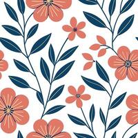 Flat Bright spring floral seamless pattern with bold petals and vibrant greens for energetic lively designs concept as Energetic spring floral pattern with bold petals and vibrant flat Set 2 vector