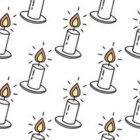 Flat Candlelight Glow concept as Design a seamless background featuring cartoon style candles with soft glowing effects symbolizing warmth and togetherness during Yalda Night in flat vector