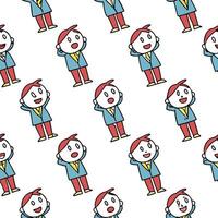 Flat Cartoon Calendar Characters concept as Design a seamless background featuring cartoon characters representing each month of the 2026 calendar The characters should be engagin flat vector