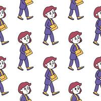 Flat Cartoon Calendar Characters concept as Design a seamless background featuring cartoon characters representing each month of the 2026 calendar The characters should be engagin flat Set 2 vector
