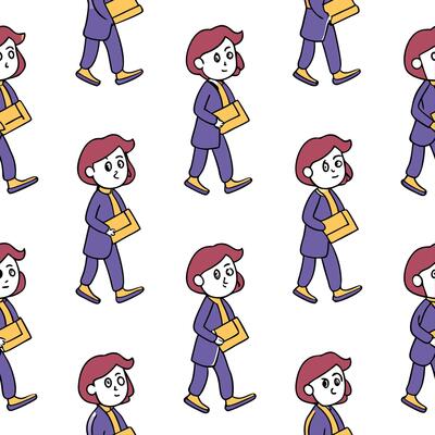 Flat Cartoon Calendar Characters concept as Design a seamless background featuring cartoon characters representing each month of the 2026 calendar The characters should be engagin flat Set 2