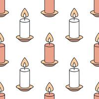 Flat Candle Patterns concept as Design a seamless background featuring cartoon style candles with varying heights and colors symbolizing light and warmth during Yalda Night in Si flat vector
