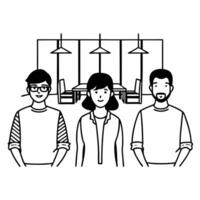 Flat Casual Role Playing Brainstorming Session concept as Team members casually engaging in role playing activities to brainstorm ideas in a relaxed modern office environment foste flat vector