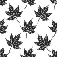 Flat Classic embroidered maple leaves seamless pattern with textured details on white concept as Textured embroidered style maple leaves creating a classic seamless pattern ideal f flat Set 2 vector