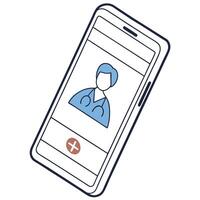 Flat Close up of telemedicine mobile app interface copy space concept as Close up of a telemedicine mobile app interface on a smartphone showcasing user friendly design and seamles flat vector