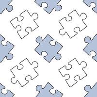 Flat Colorful square puzzle seamless pattern playful isolated white background great for kids decor fun brand visuals product packaging crafts concept as Playful square puzzle seam flat vector