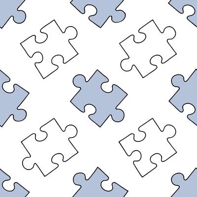 Flat Colorful square puzzle seamless pattern playful isolated white background great for kids decor fun brand visuals product packaging crafts concept as Playful square puzzle seam flat