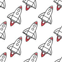 Flat Compose seamless tile patterns mixing geometric spacecraft cross sections glowing lines and crisp white isolation for futuristic branding concept as Geometric spacecraft cross flat vector