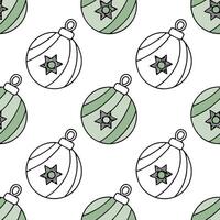 Flat Compostable Packaging Christmas Ornaments concept as A seamless minimal background featuring a repeating pattern of Christmas ornaments made from compostable packaging materia flat Set 2 vector