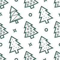 Flat Compostable Packaging Christmas Tree concept as A seamless minimal background featuring a repeating pattern of Christmas trees made from compostable packaging materials promot flat vector