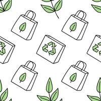 Flat Compostable Packaging Elements concept as A seamless design featuring compostable packaging materials representing a Zero Waste New Year 2026 Ideal for infographics pr flat vector