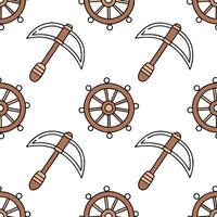 Flat Conceptualize tribal inspired seamless patterns integrating cultural artifacts and storytelling elements for digital content and product branding concept as Weave cultural her flat vector