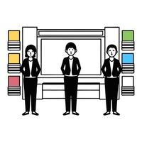 Flat Dynamic Role Playing in Creative Workspace concept as A dynamic team engaging in role playing activities to stimulate creativity and collaboration during a brainstorming sessi flat vector
