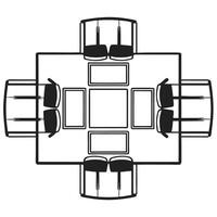 Flat Energetic Team Collaboration with Creative Tools concept as An energetic team collaborating using creative tools and digital devices during a brainstorming session in a vibran flat Set 2 vector