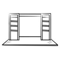 Flat Glossy Bright Minimalist Office Background concept as A glossy bright minimalist office background with clean lines and ample copy space perfect for showcasing collaborative b flat vector