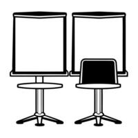 Flat Glossy Modern Office Background concept as A sleek glossy modern office background featuring minimalist furniture and ample copy space ideal for showcasing collaborative brain flat vector