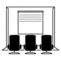 Flat Plain White Office with Minimalist Furniture concept as A plain white office space with minimalist furniture and clean design ideal for showcasing professional teamwork and br flat vector