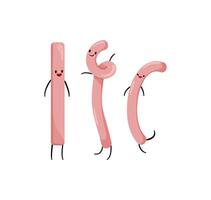 Pink Curlers with Smiling Faces vector
