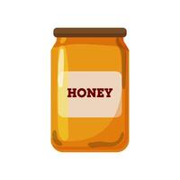 Simple honey jar with label. vector