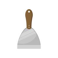 Versatile scraper tool with wooden handle. vector