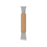 Woodworking chisel with wooden handle. vector