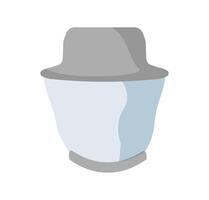Beekeeper's protective hat with a net design vector