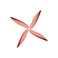 Pink Four-Blade Propeller vector