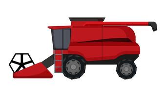 Red Combine Harvester vector