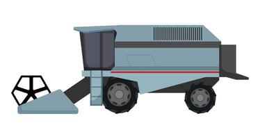 Blue Harvester with Cutting Platform vector