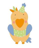 Colorful Parrot in Party Outfit vector