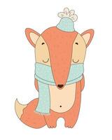 Fox in Scarf vector