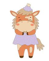 Happy Horse Character vector