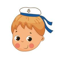 Boy in Sailor Hat Avatar vector
