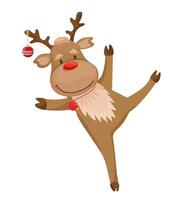 Reindeer Ice Skating vector