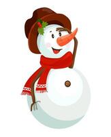 Snowman With Carrot vector