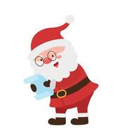 Santa Reading List vector