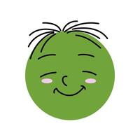 Smiling Green Face vector