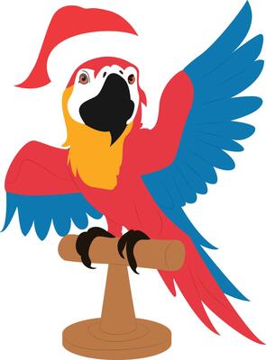 Christmas Macaw Parrot Bird Festive Fun