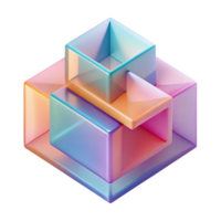 wonderful vintage A dynamic composition of overlapping, translucent planes, rendered in pastel gradients, Bauhaus style professional png