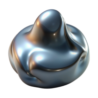 wonderful classic A liquid mercury sculpture morphing into abstract shapes, lit by a single, harsh spotlight, surrealist style detailed png
