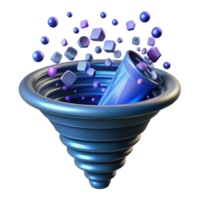 elegant creative A whirlwind of fragmented, digital data streams, illuminated by flashing binary code, glitch art style 4K png