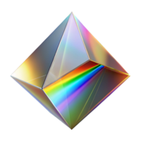 impressive classic A field of geometric prisms refracting light into a spectrum of colors, lit by a bright, white light, op art style high quality png