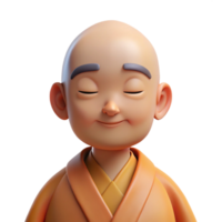 impressive contemporary Portrait of a serene monk with closed eyes and a peaceful expression, lit by soft, natural light, in a minimalist style 4K png